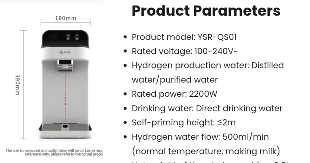 Ezylife Hydrogen-Rich Water Machine / Dispenser /micro-bubbles / sparking milk