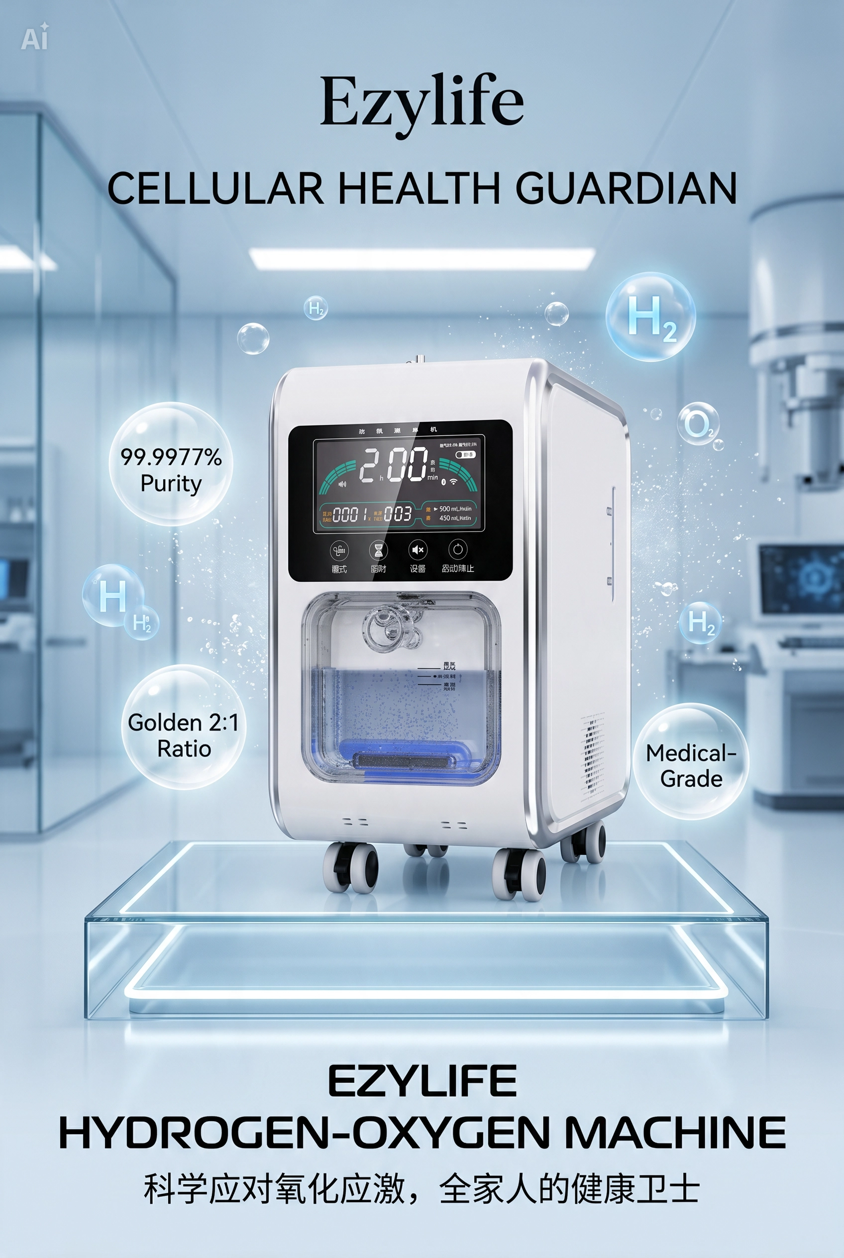 Ezylife Hydrogen-Oxygen Gas Generator/Inhaler/Wellness/Healthcare /Ezylife 氢氧机